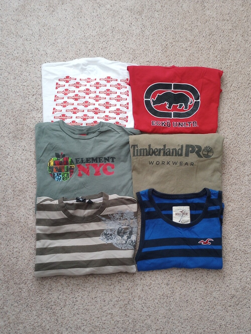 Y2K Men's Shirts Bundle Of Ecko Unlimited Element Anchor Blue & More XL